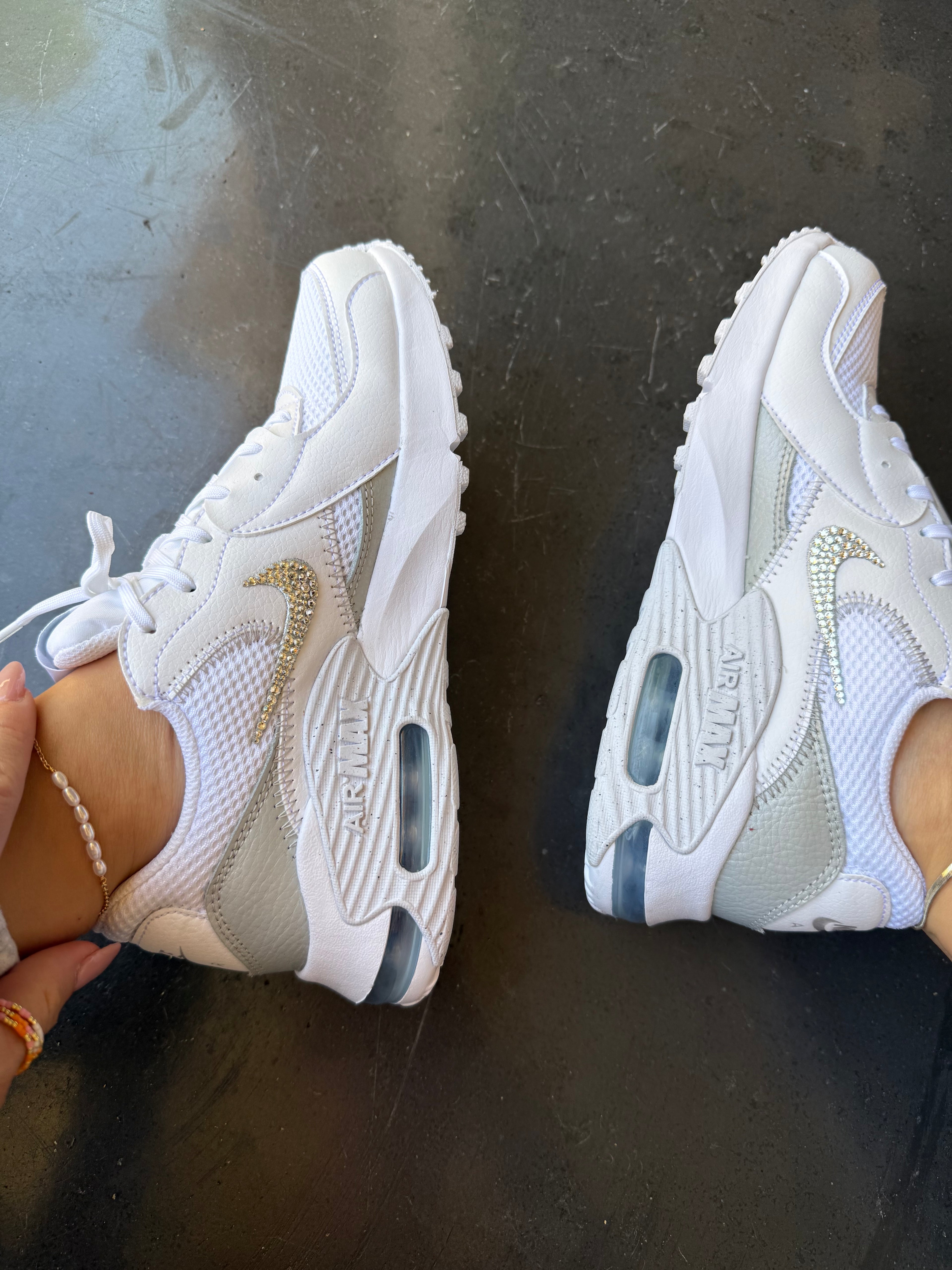 White Nike Swarovski Womens Nike Air Max