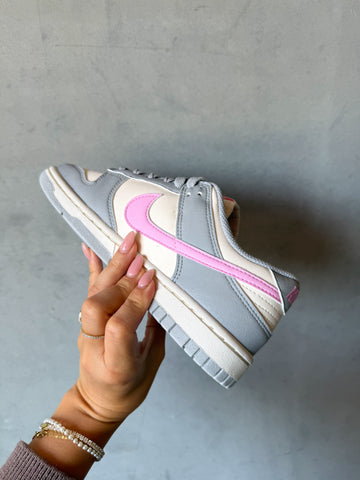 Gray Pink Swarovski Womens Nike Dunk Shoes