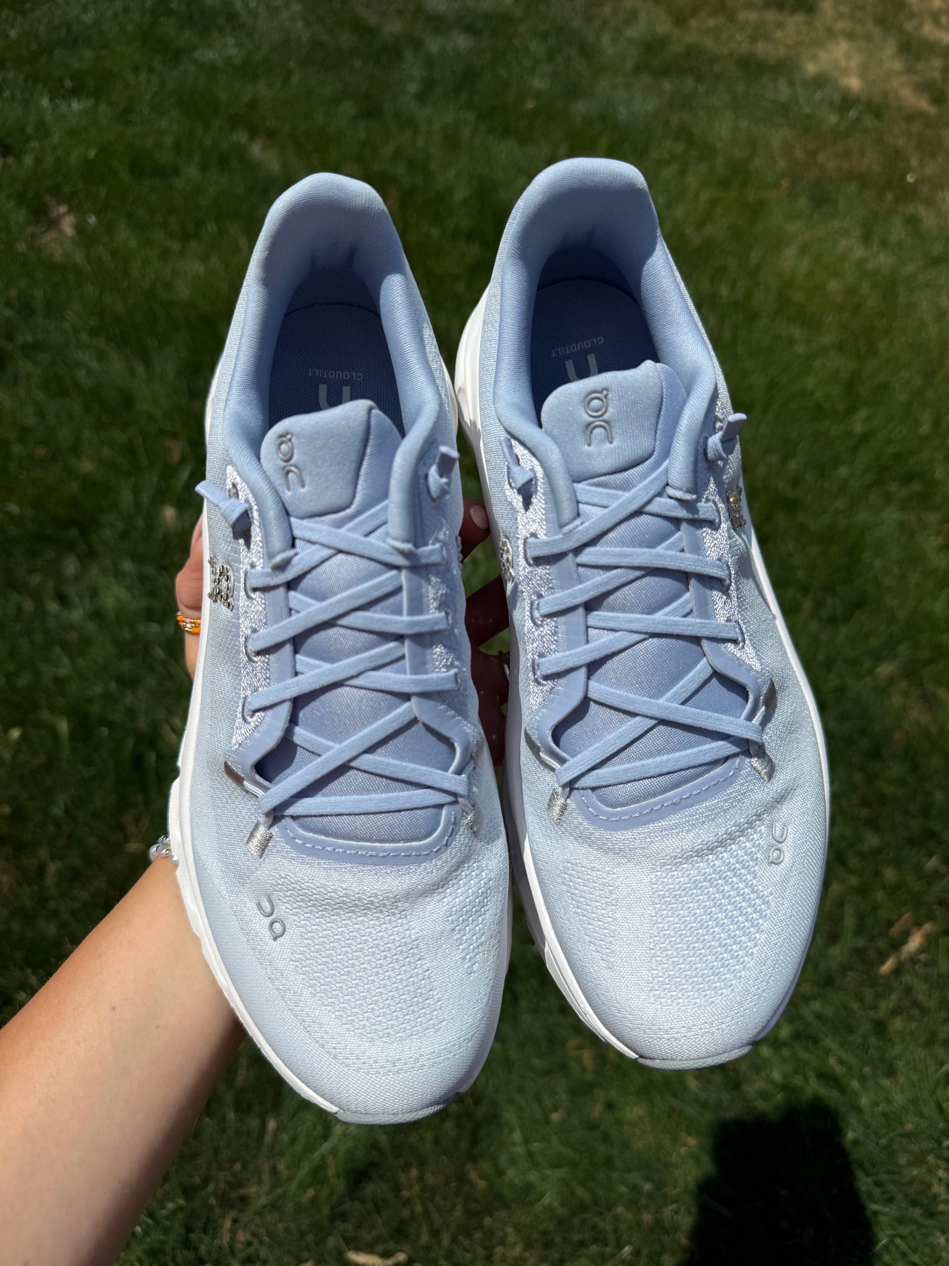 Light Blue Ombre Swarovski ON Cloudtilt Running Shoes