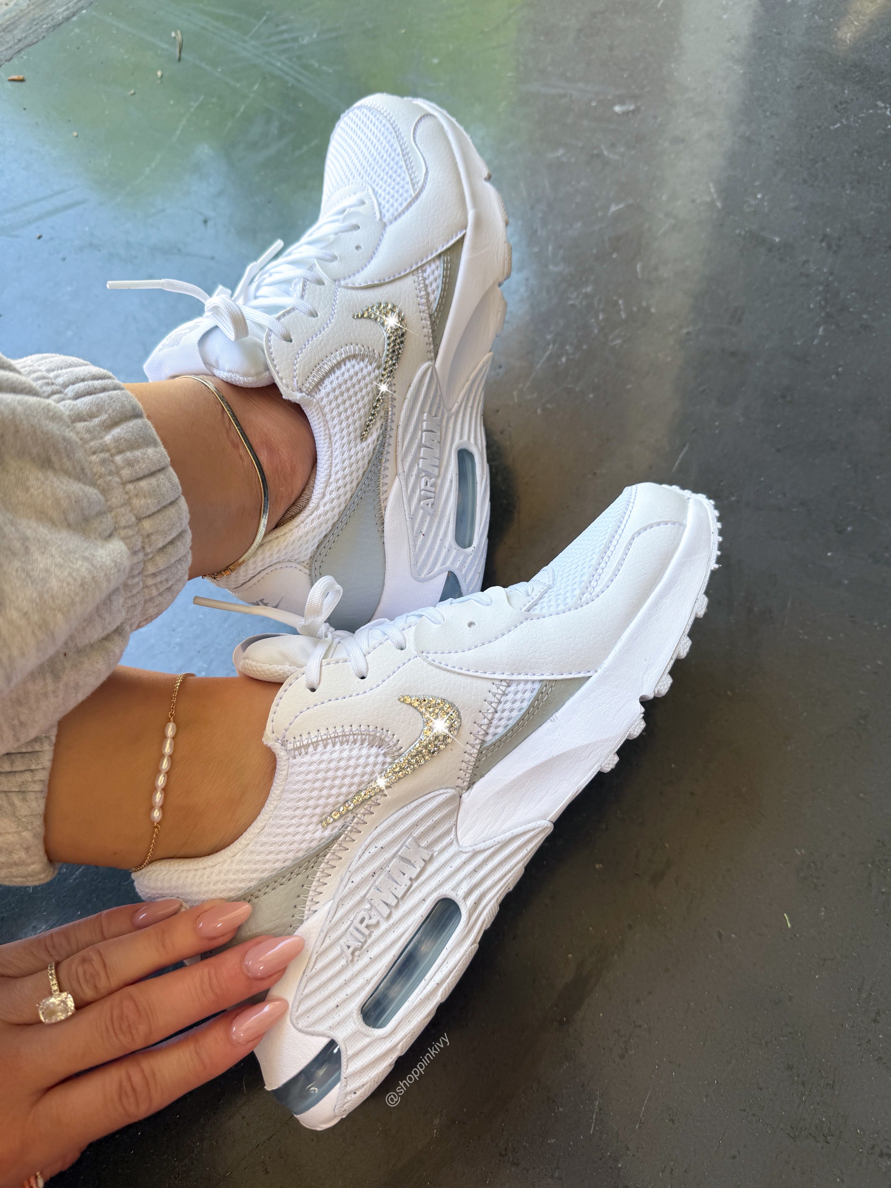 White Nike Swarovski Womens Nike Air Max