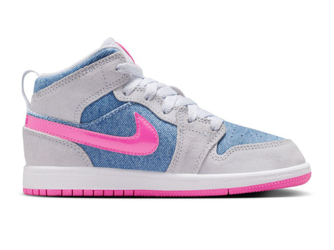 Pink Barbie Denim Baby Toddler Preschool Swarovski Jordan 1 Mid