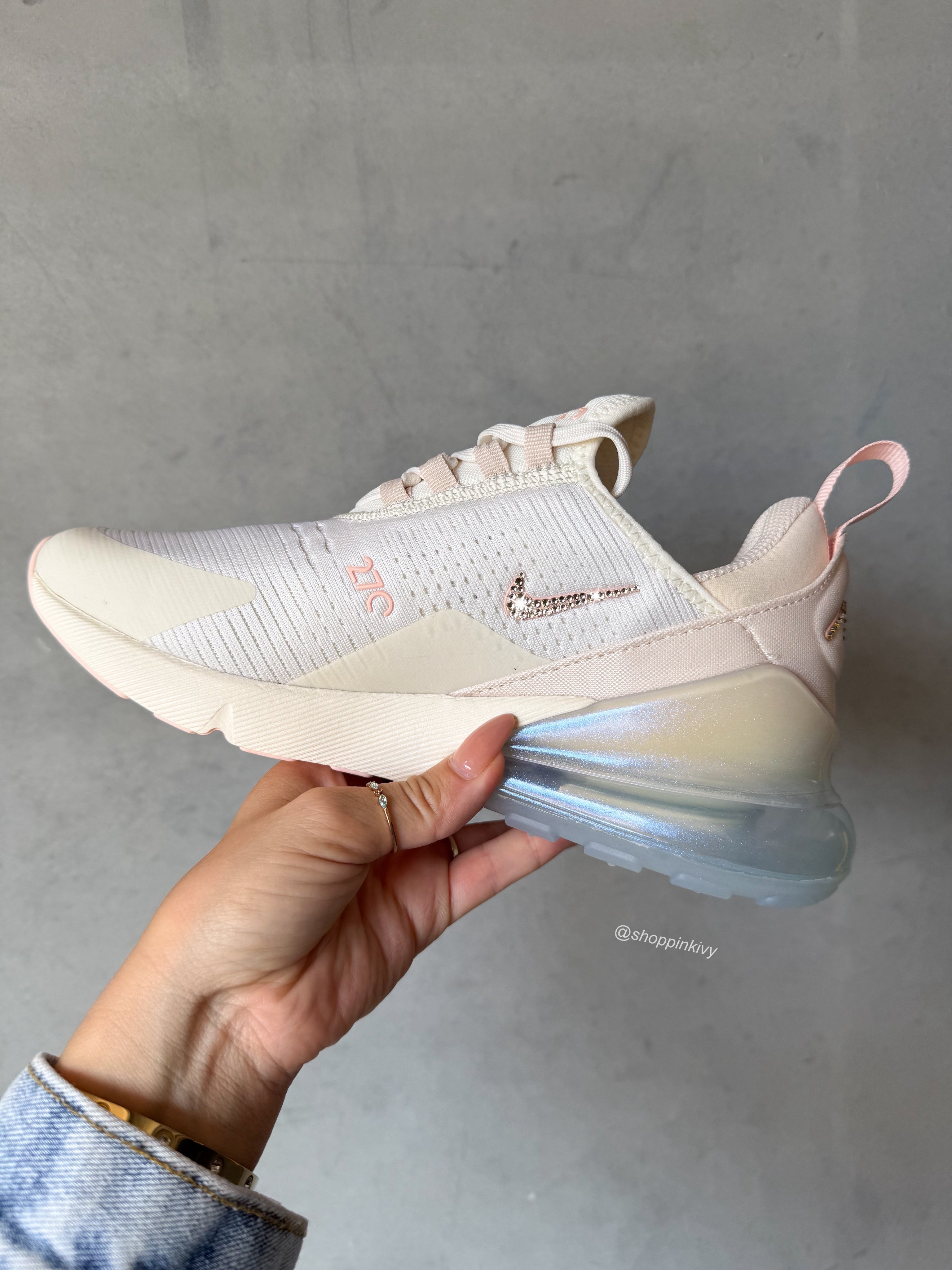 Special Edition Pearl Shimmer Swarovski Women's Nike Shoes Air Max 270