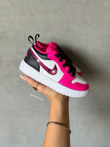 Talla 8c Rosa Bebé Niño Swarovski Jordan 1 Low