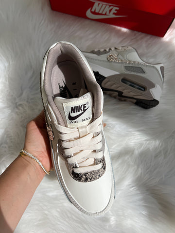 Neutral Animal Print Swarovski Womens Nike Air Max 90