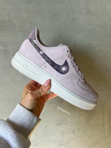 Lilac Fall Iridescent Suede Swarovski Womens Nike Air Force One