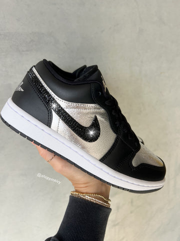 Brand New Metallic Swarovski Women’s Air Jordan 1 Low Shoes