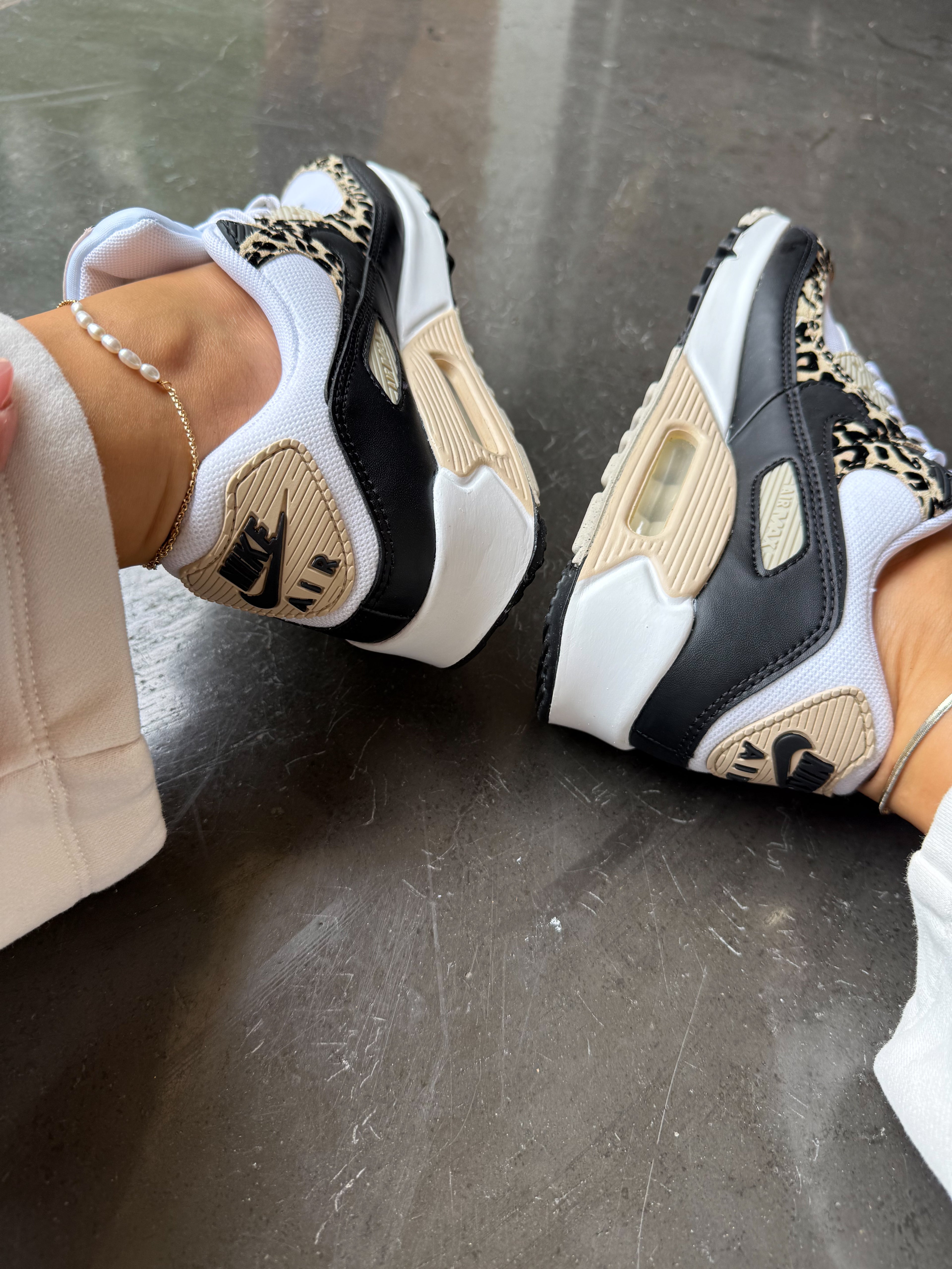 RE-STOCKED Leopard Animal Print Swarovski Womens Nike Air Max 90