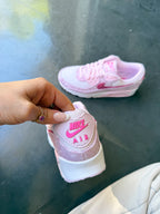 Nike Air Max 90 de mezclilla rosa con cristales de Swarovski