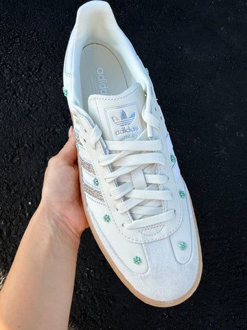 Beaded Floral Swarovski Adidas Original Sambae Shoes