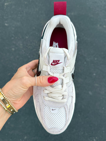 Winter White Burgundy Swarovski Womens Nike Shoes