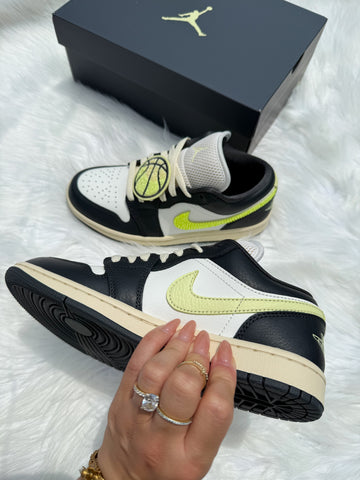 Summer ‘25 Neon Swarovski Women’s Air Jordan 1 Low Shoes