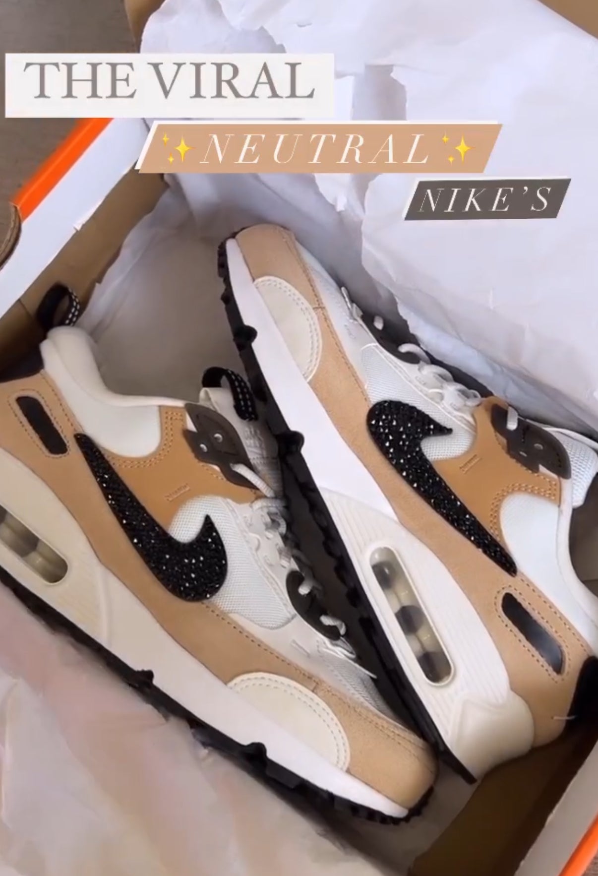 Zapatilla Neutral Swarovski Nike Air Max 90 para mujer