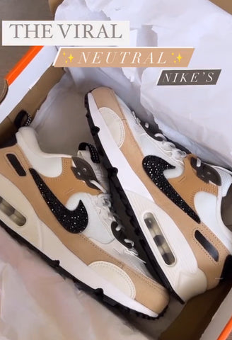 Neutral Swarovski Womens Nike Air Max 90