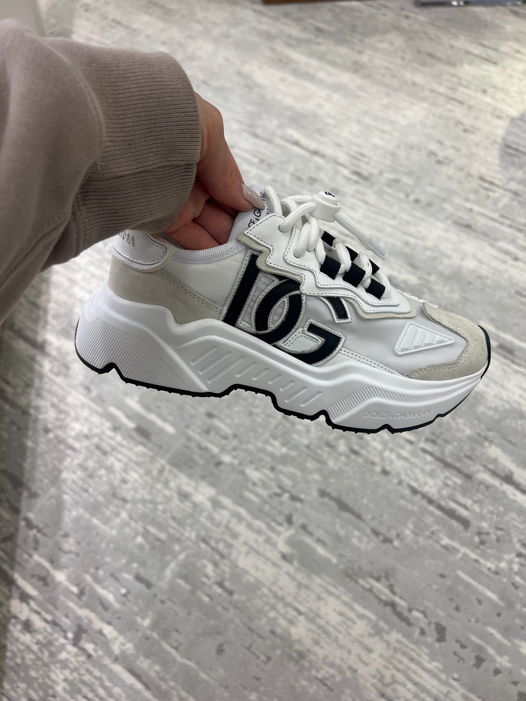 Zapatillas de deporte negras Dolce & Gabbana Swarovski para mujer