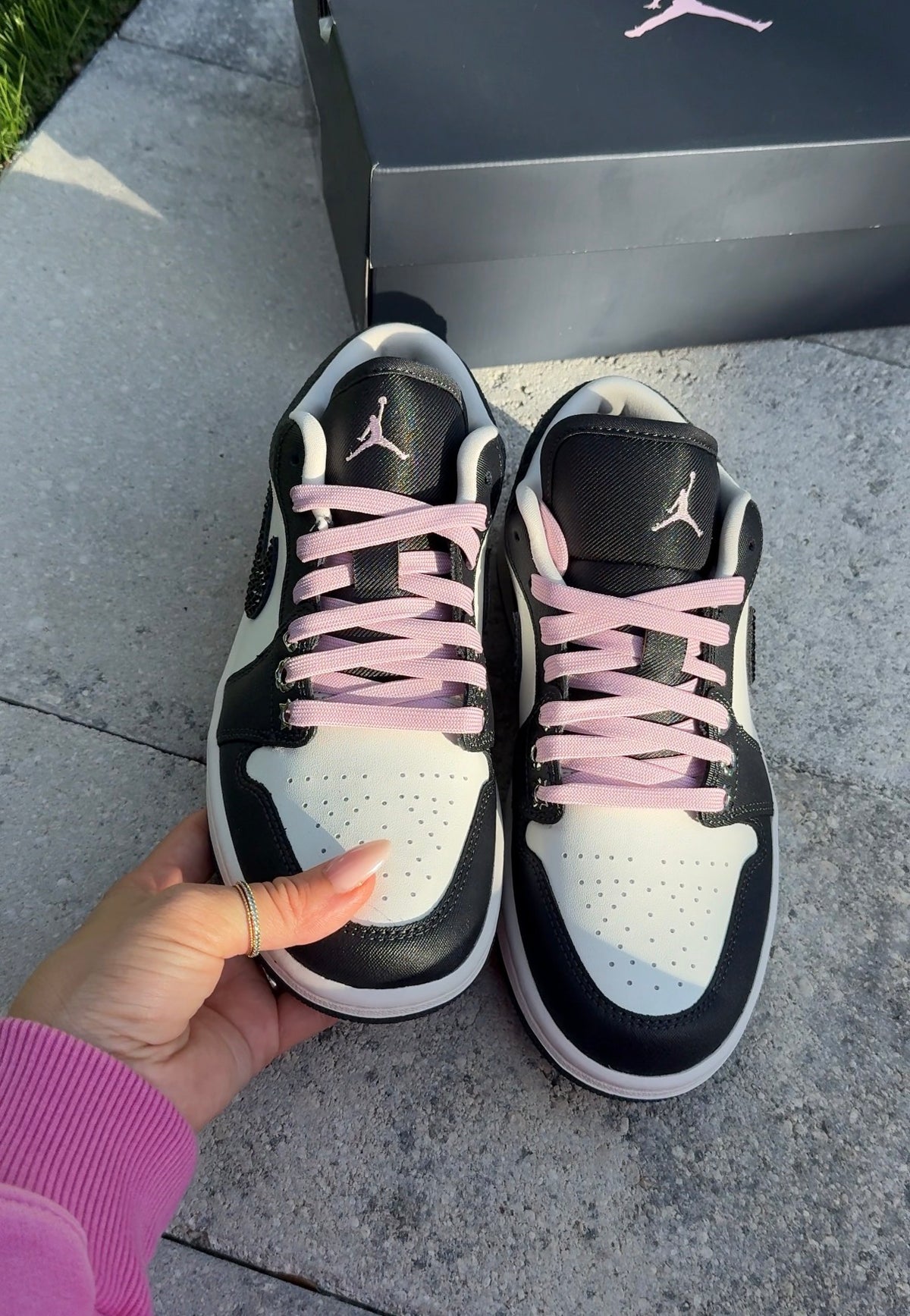 NEW Charm Studded Swarovski Women’s Air Jordan 1 Low Shoes