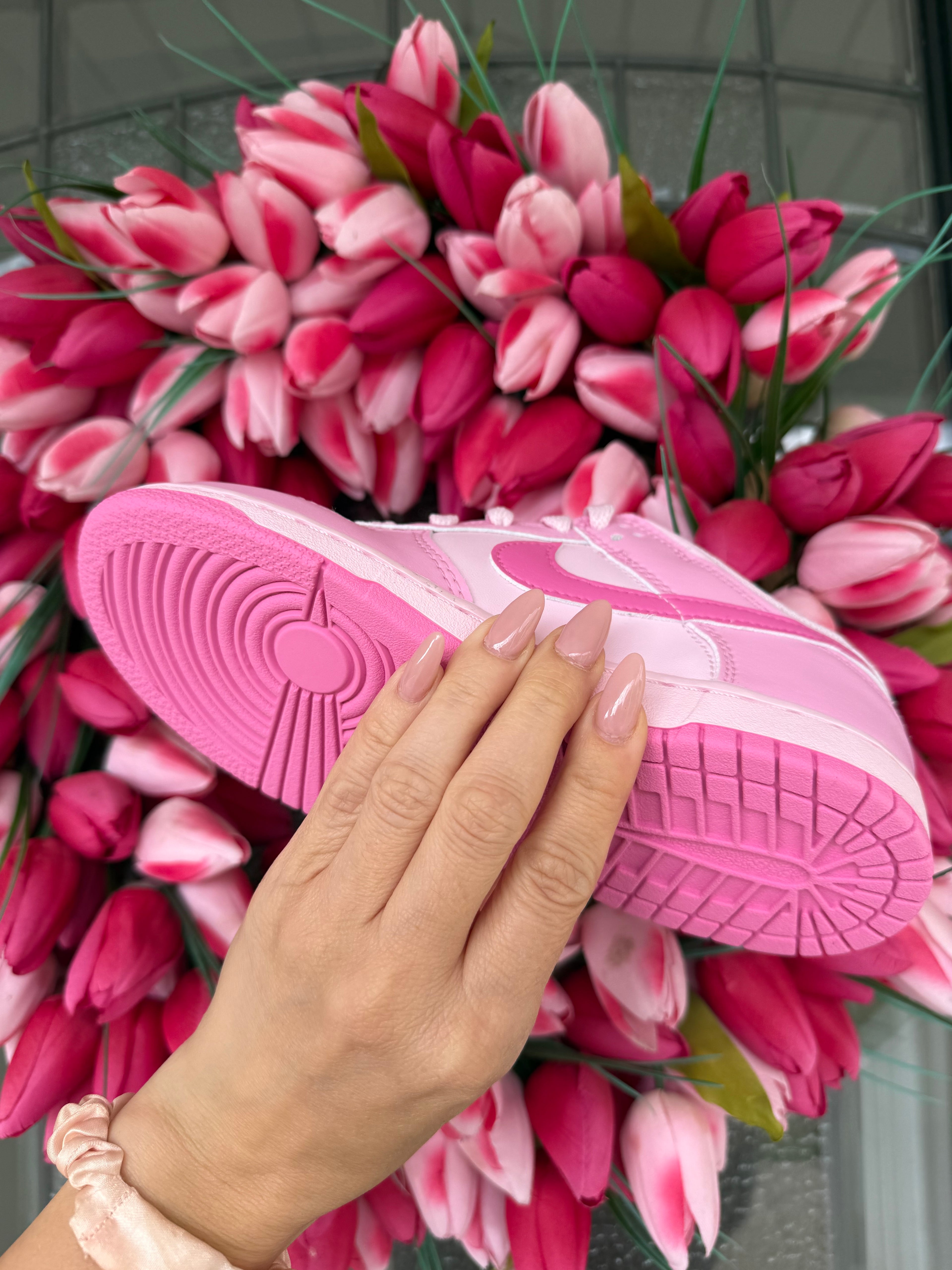 Pink Swarovski Dunk Low Shoes