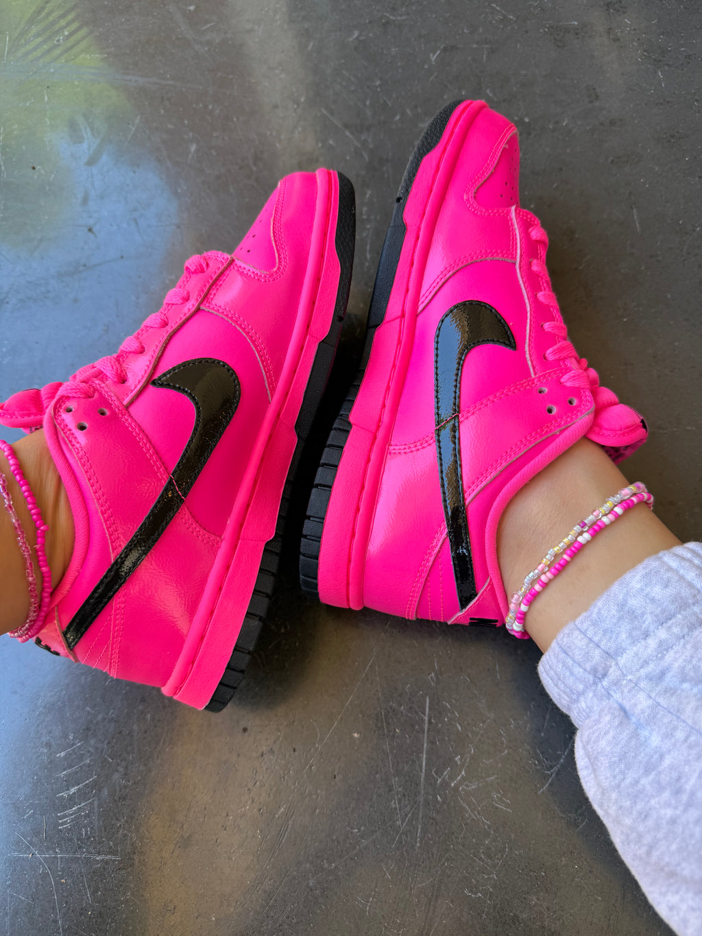 Hot Pink Swarovski Womens Nike Dunk Shoes