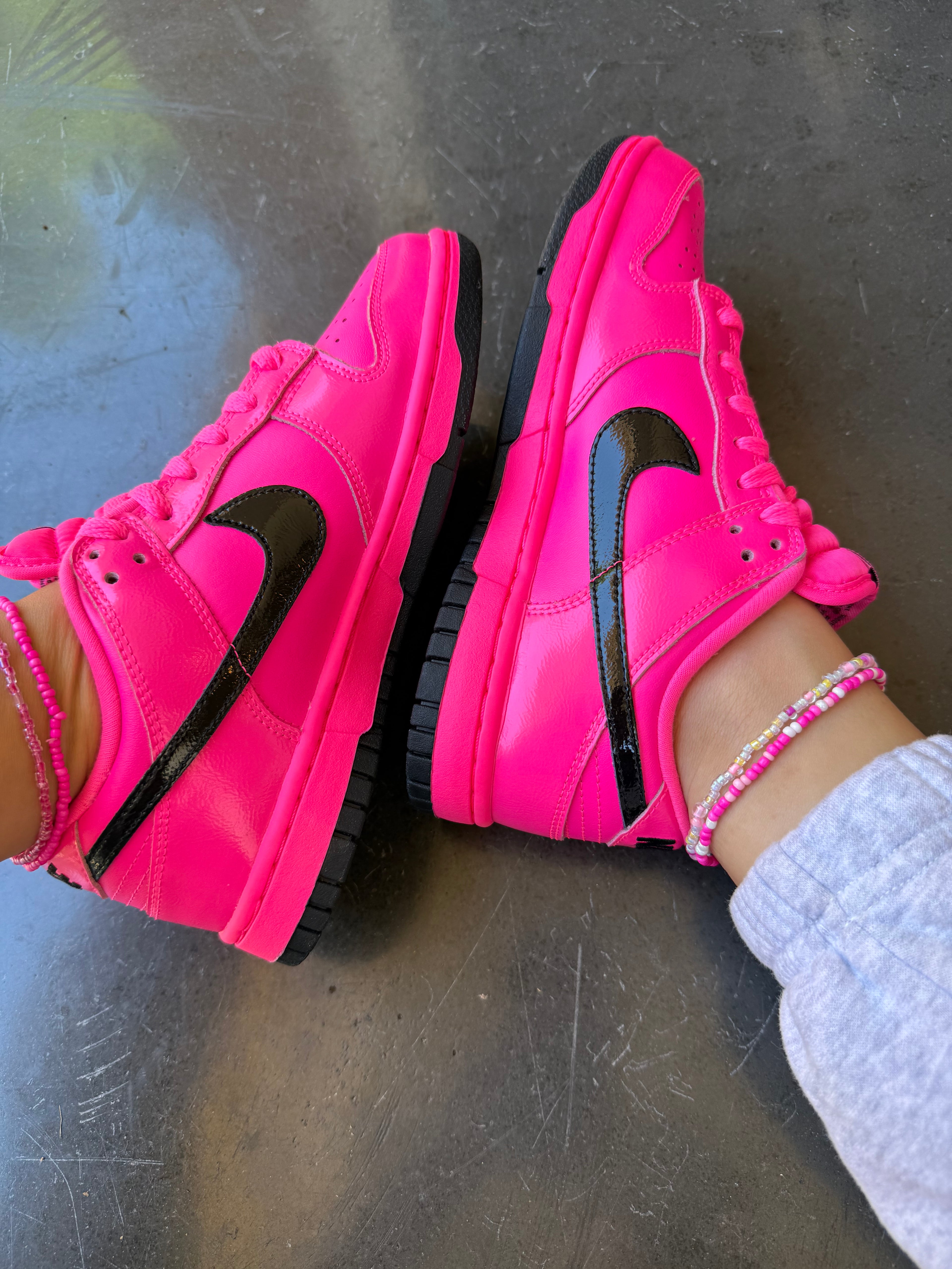 Hot Pink Swarovski Womens Nike Dunk Shoes