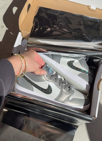 Special Edition Metallic Swarovski Women’s Air Jordan 1 Low Shoes