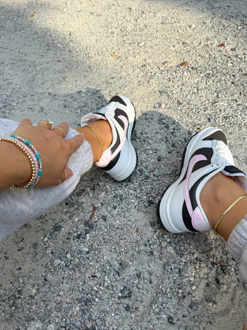 Black White Pink Swarovski Womens Nike Dunk Shoes