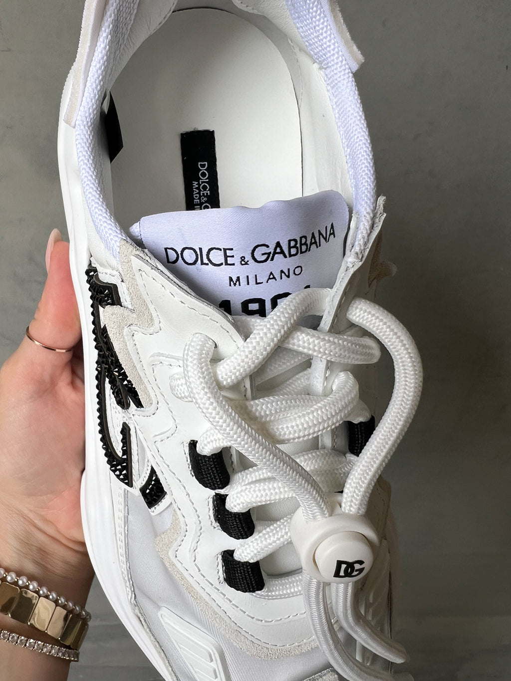 Zapatillas de deporte negras Dolce & Gabbana Swarovski para mujer