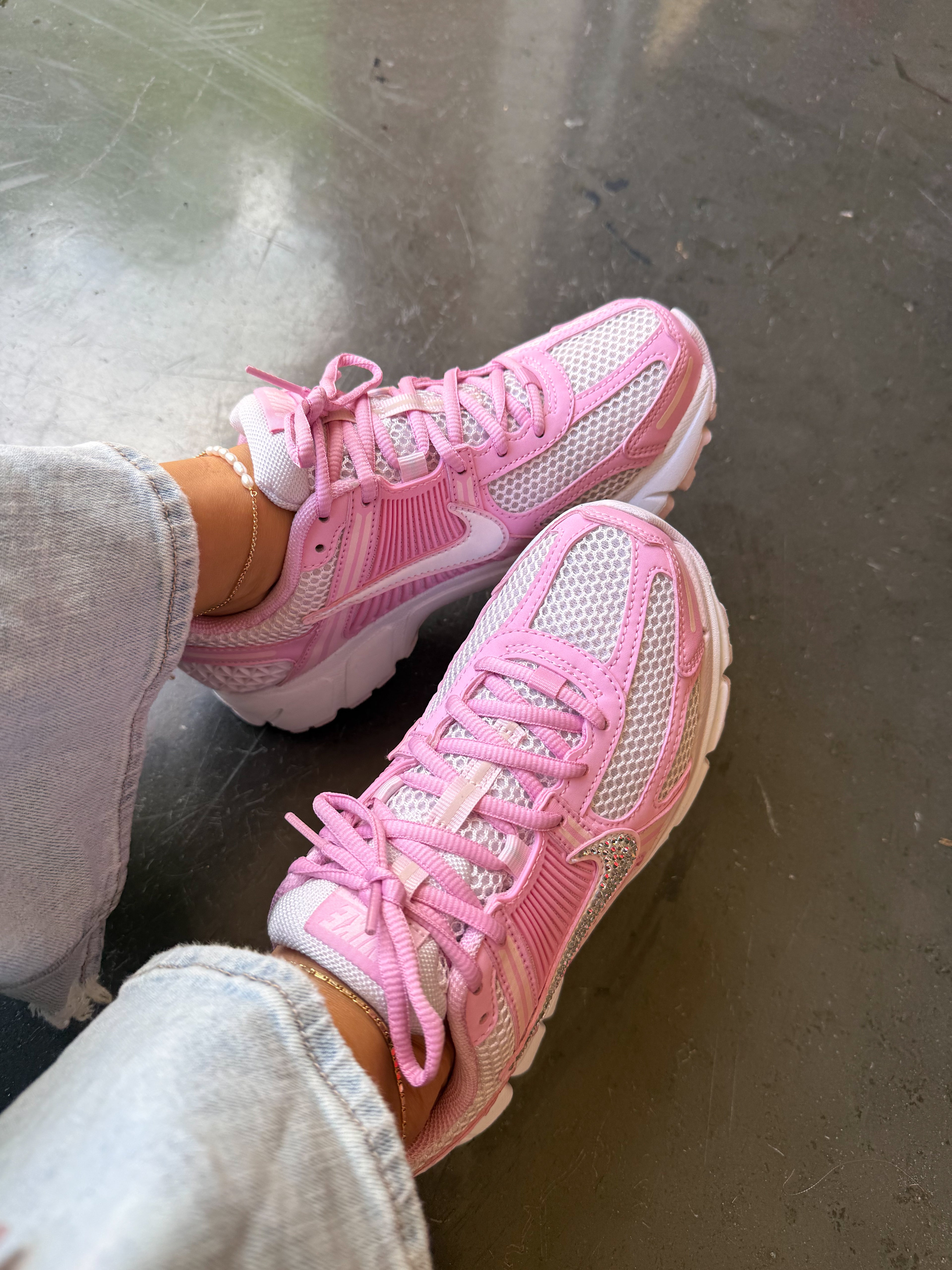 Cotton Candy Pink Swarovski Women Nike Vomero 5