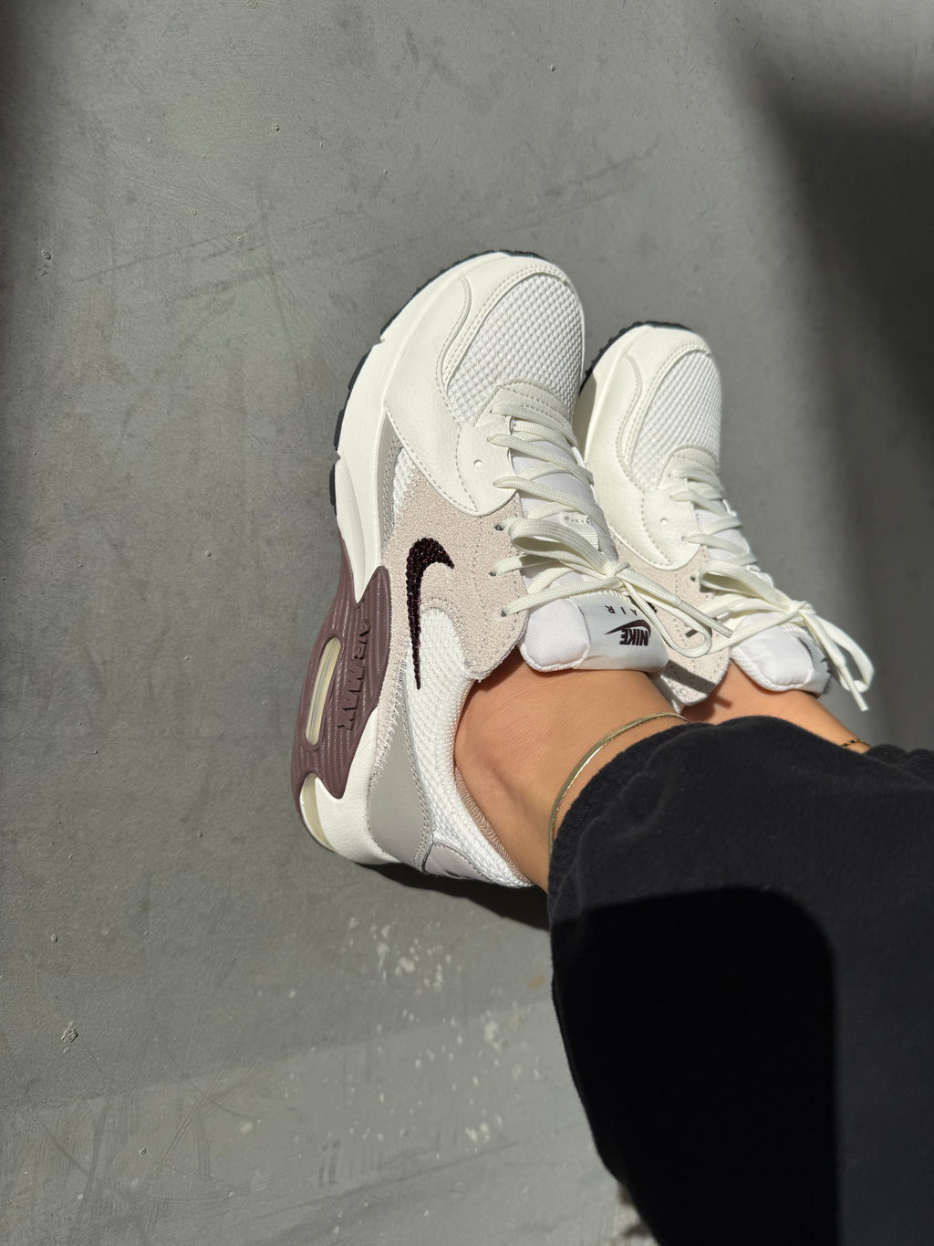Neutral Cocoa Burgundy Swarovski Nike Women’s Air Max