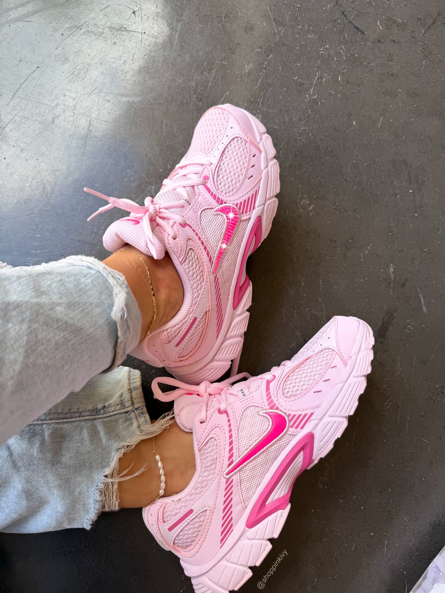 Pink Swarovski Womens Nike Shoes