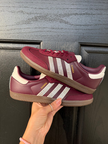 SIZE 7.5 Maroon Swarovski Adidas Original Samba OG