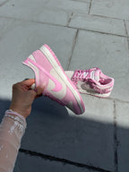 SIZE 7 Pink Floral Swarovski Womens Nike Dunk Shoes