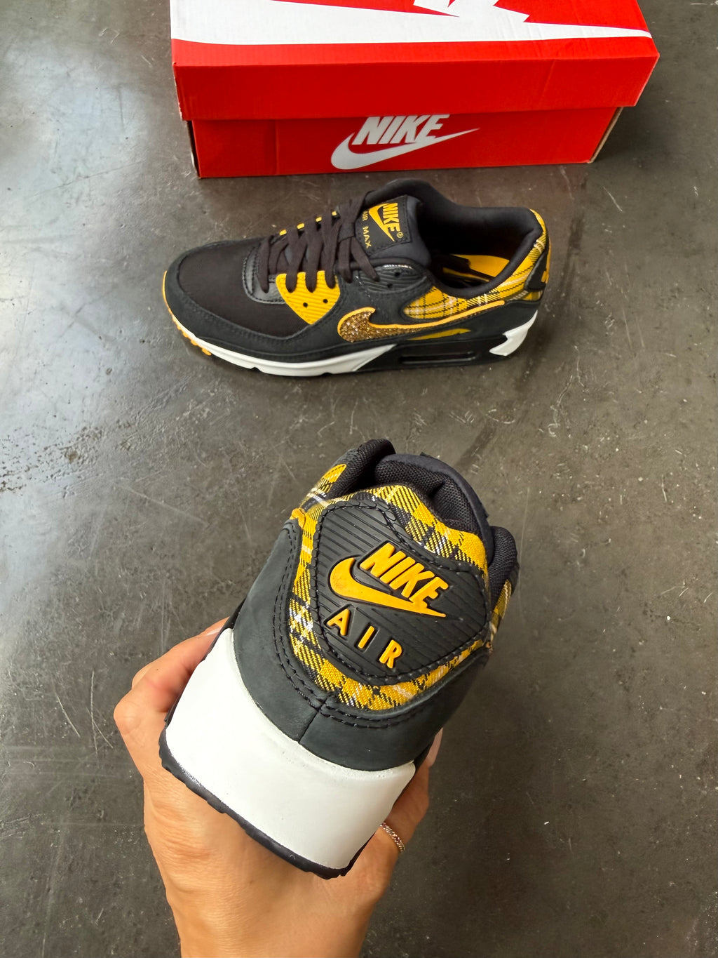 NEW Fall Plaid Swarovski Nike Air Max 90