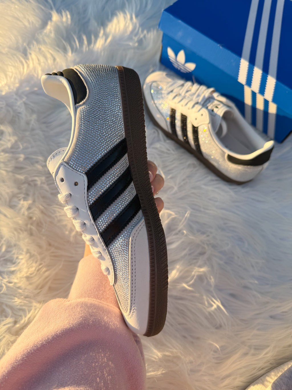SIZE 7 Rhinestone Swarovski Adidas Original Samba OG