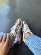Pink Metallic Swarovski Adidas Samba