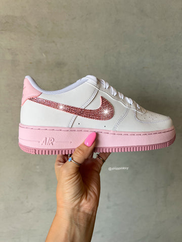 Zapatos bajos de mujer Swarovski rosa Air Force 1