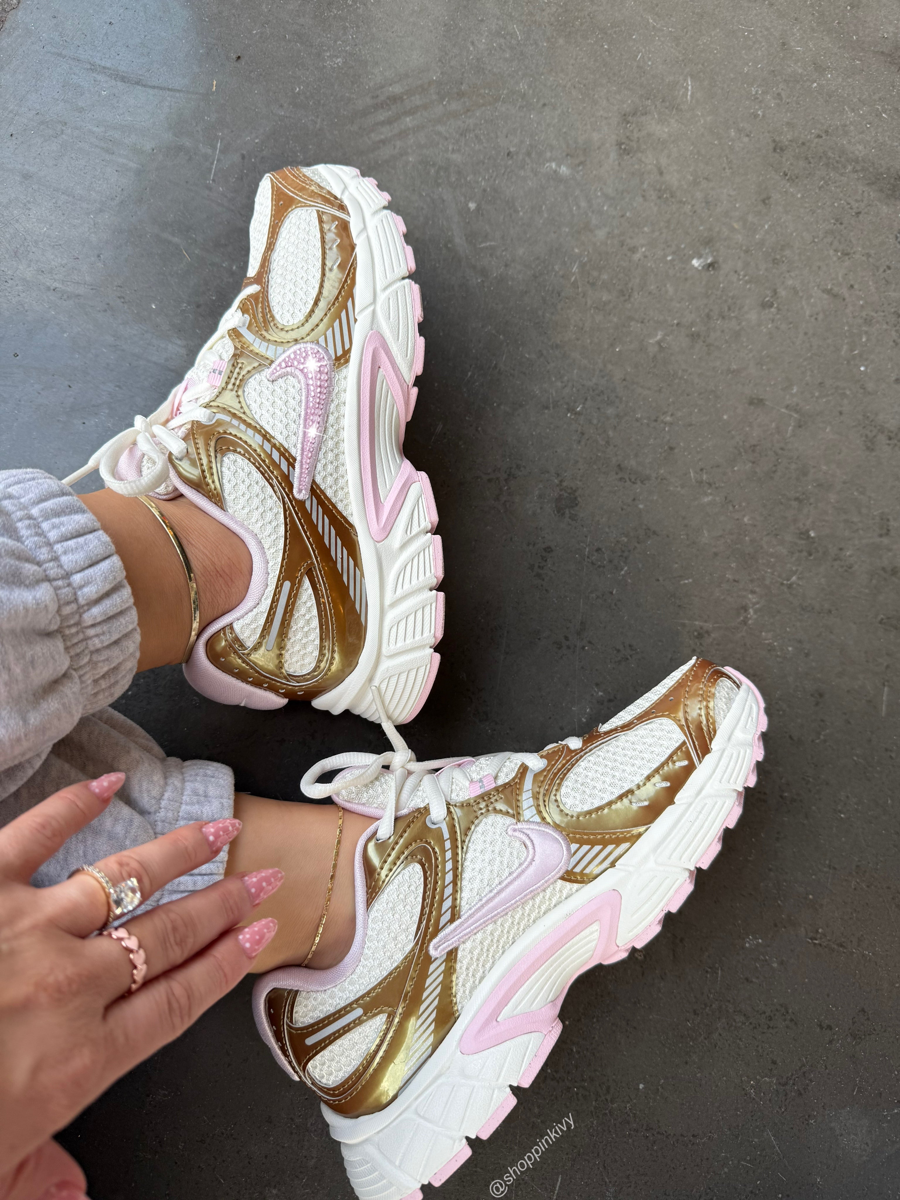 Zapatillas Nike Swarovski Oro Rosa Perla para Mujer