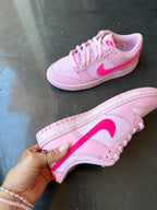 SIZE 7 Bubblegum Baby Pink Swarovski Womens Nike Dunk Shoes