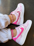 Pink Denim Swarovski Nike Air Force 1