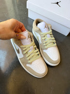 NEW Fall Khaki Gold Swarovski Women’s Air Jordan 1 Low Shoes