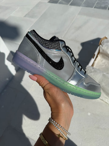 RARE Mermaid Swarovski Women’s Air Jordan Retro 1 Low Shoes