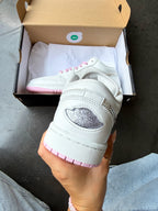 NEW Pink Bottom Swarovski Women’s Air Jordan 1 Low Shoes