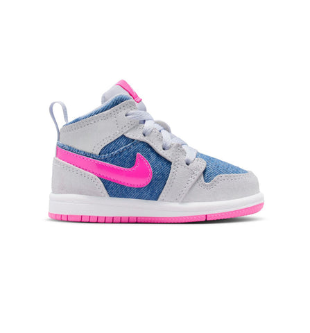 Pink Barbie Denim Baby Toddler Swarovski Jordan 1 Mid