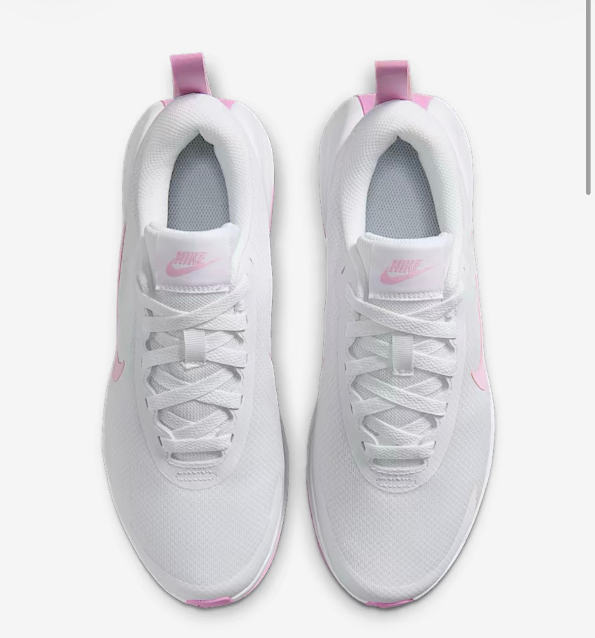 White and Pink Swarovski Womens Nike Shoes