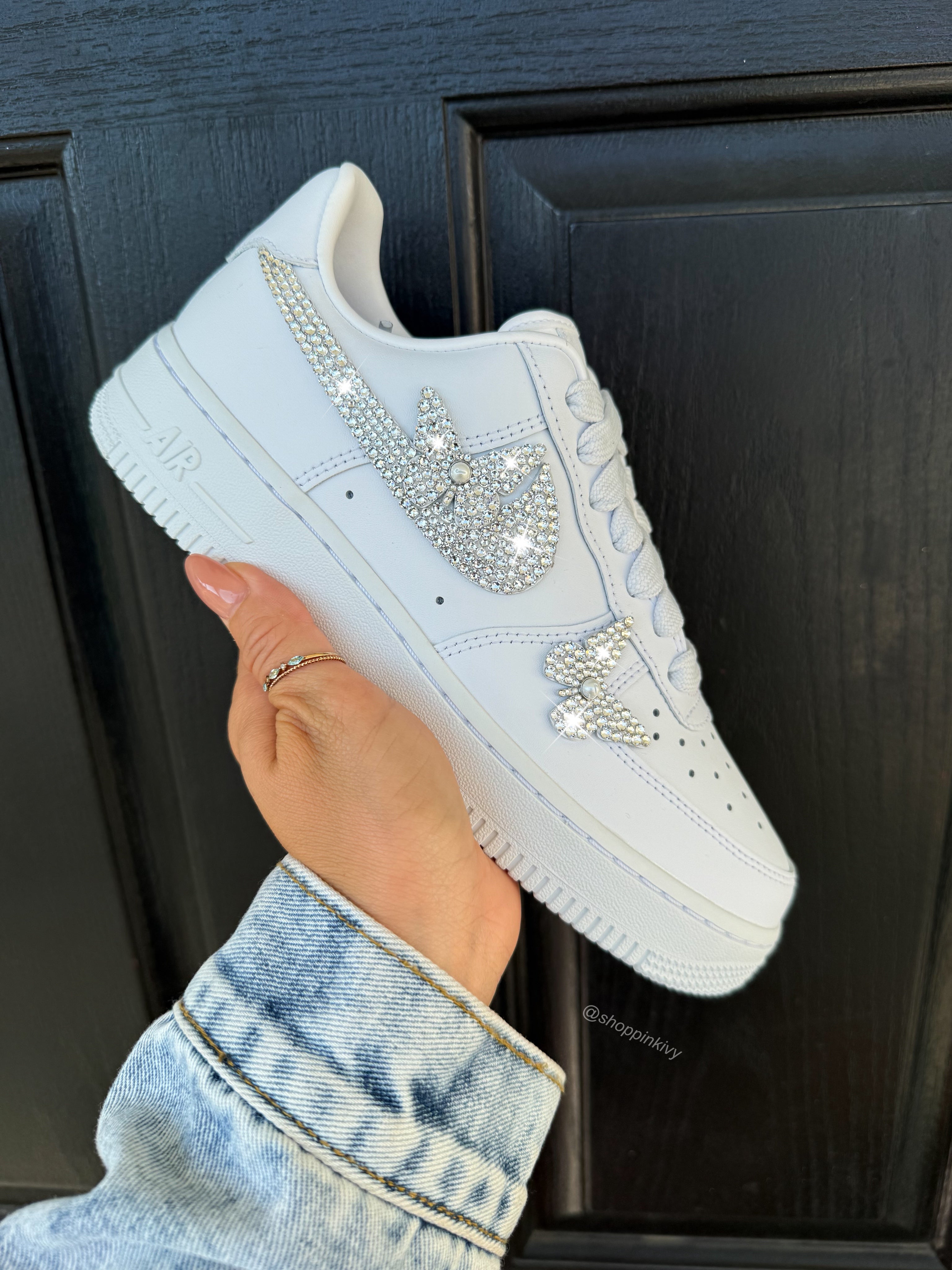 RARE Butterfly 🦋 Edition White Swarovski Nike Air Force 1