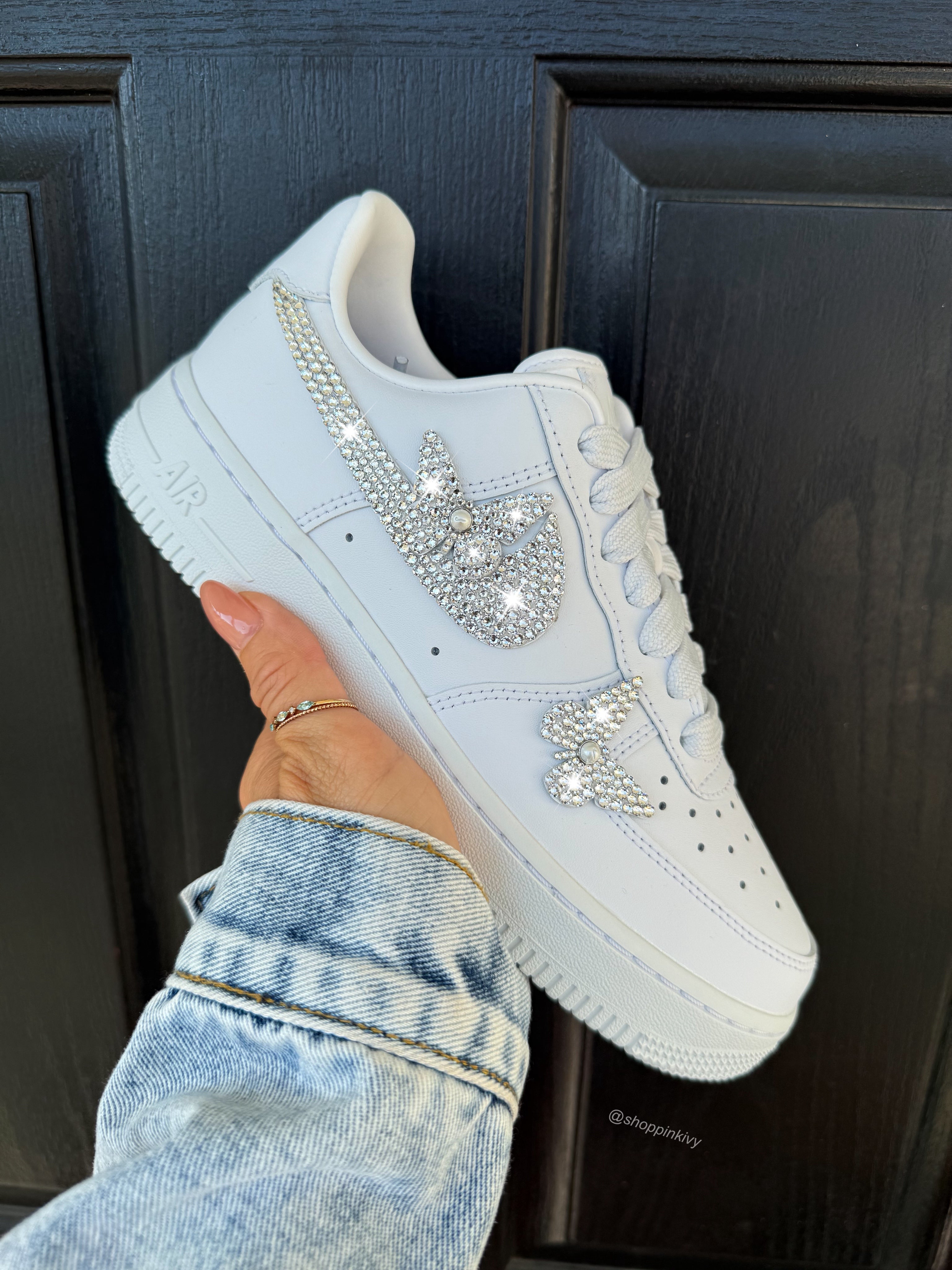 RARE Butterfly 🦋 Edition White Swarovski Nike Air Force 1