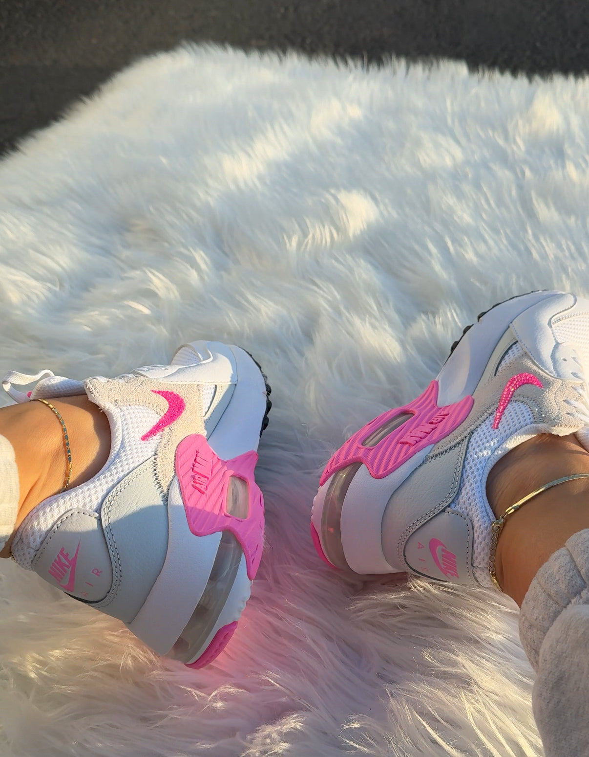 White Bubblegum Pink Nike Swarovski Womens Nike Air Max