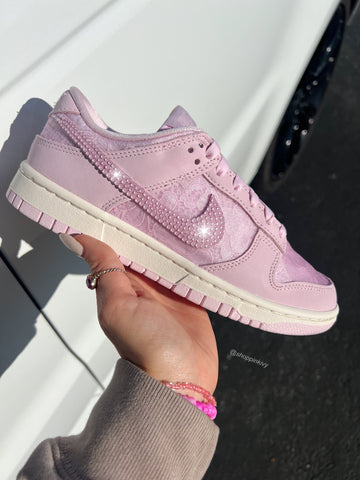 Pink Lace Special Edition Swarovski Womens Nike Dunk Shoes