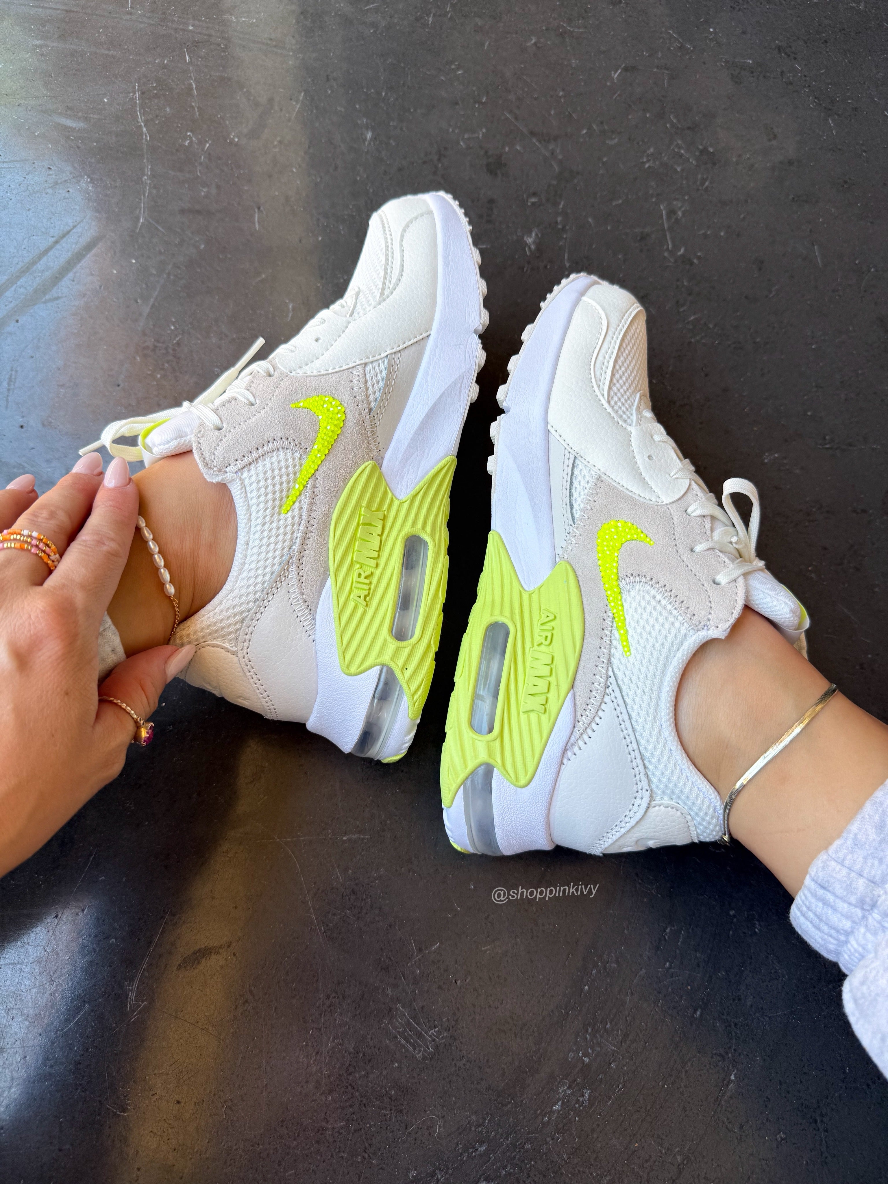 Neutral Cream Neon Nike Swarovski Womens Nike Air Max