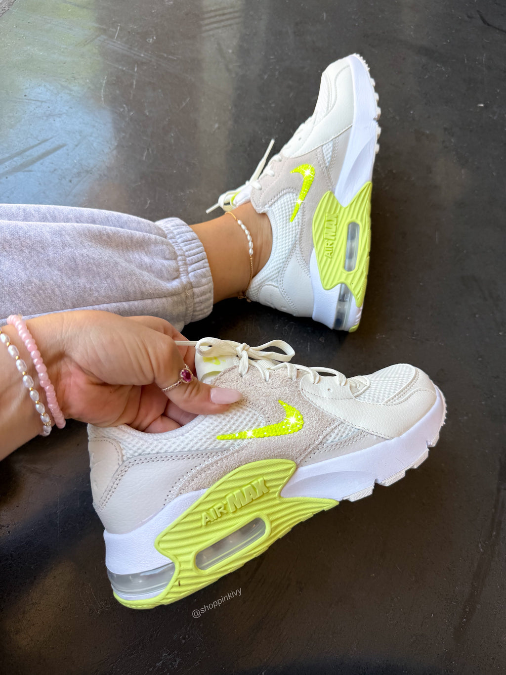 Neutral Cream Neon Nike Swarovski Womens Nike Air Max
