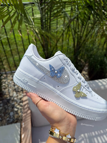 RARE Butterfly 🦋 Edition White Swarovski Nike Air Force 1