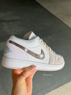 RARE Lace+Coral Beach Charm Swarovski Women’s Air Jordan 1 Low Shoes